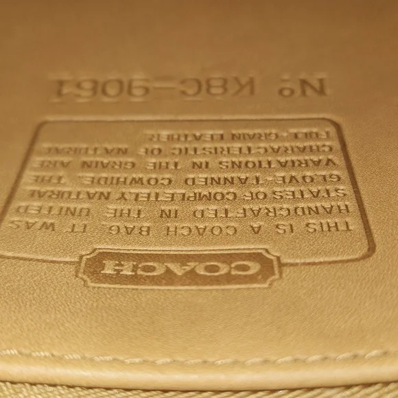 COACH Rambler's Legacy Vintage Tan Leather Shoulder Crossbody Bag 9061 - Picture 9 of 9